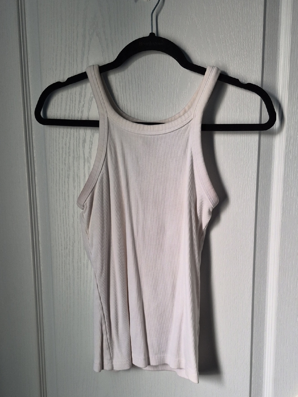 H&M White Ribbed Tank Top - Women
